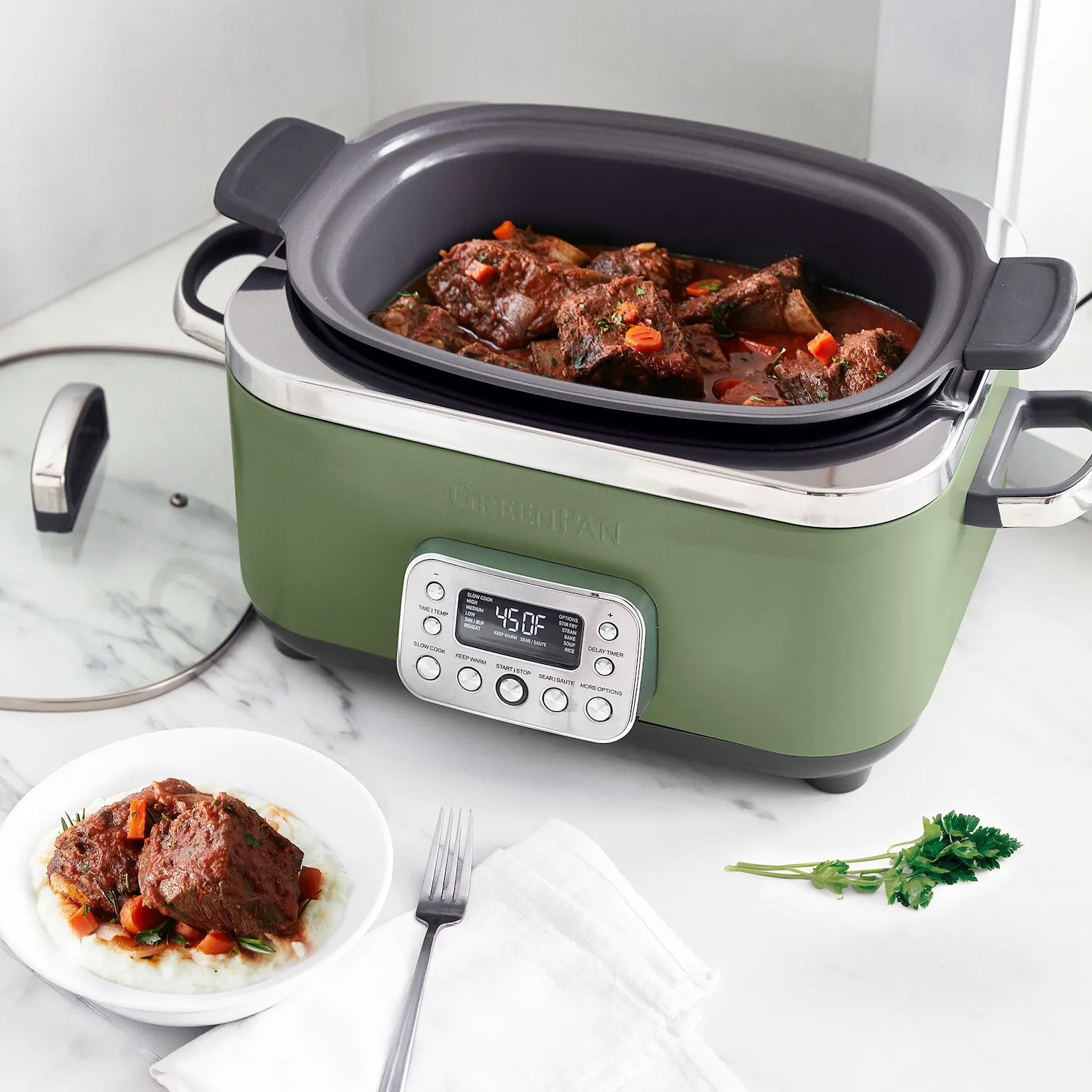 GreenPan Elite Slow Cooker, 6 qt.