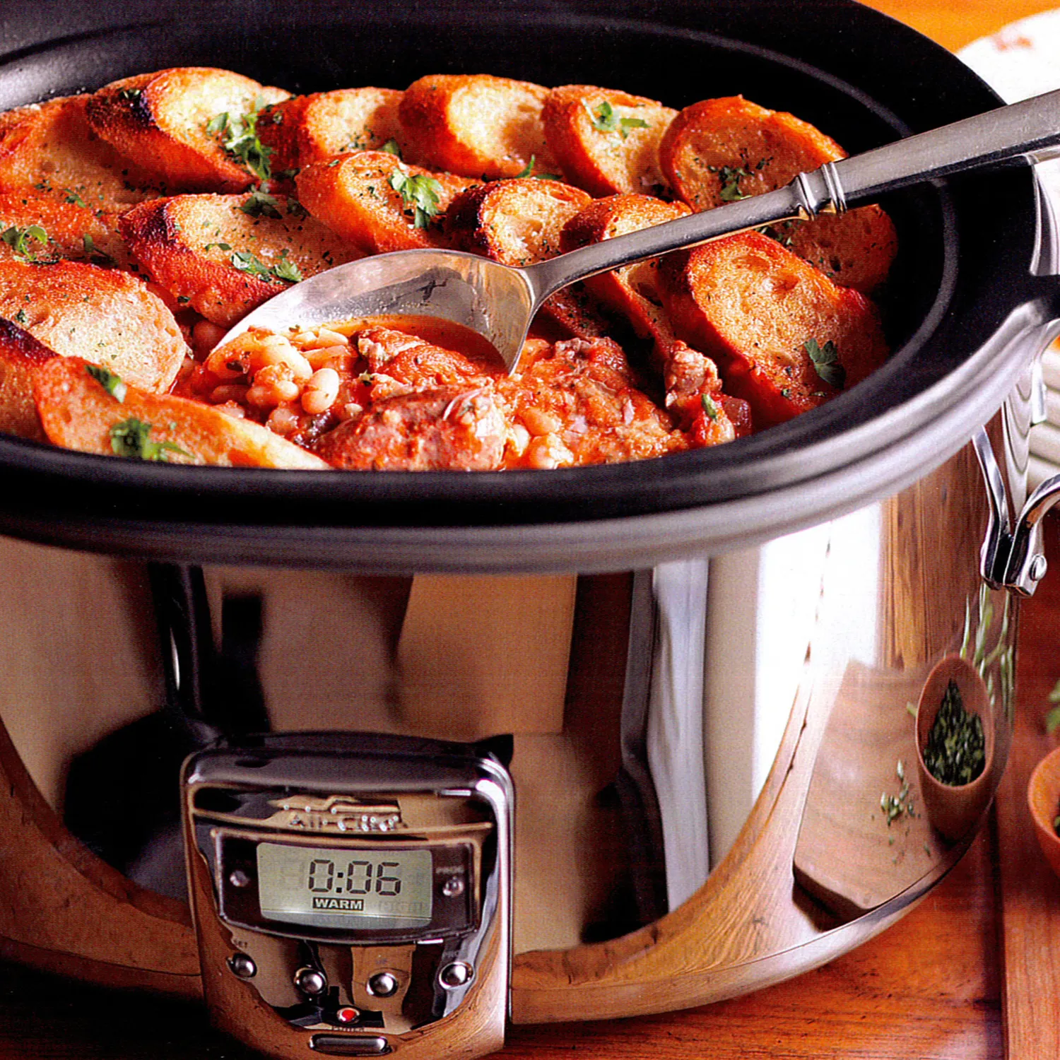 All Clad Stainless Steel Digital Slow Cooker, Nonstick Ceramic Coating, 7 qt.