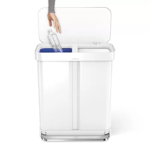 Simplehuman Dual Compartment Rectangular Step Can, 58 L