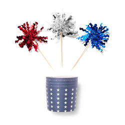 Sur La Table Firework Bake Cups with Toppers, Set of 24