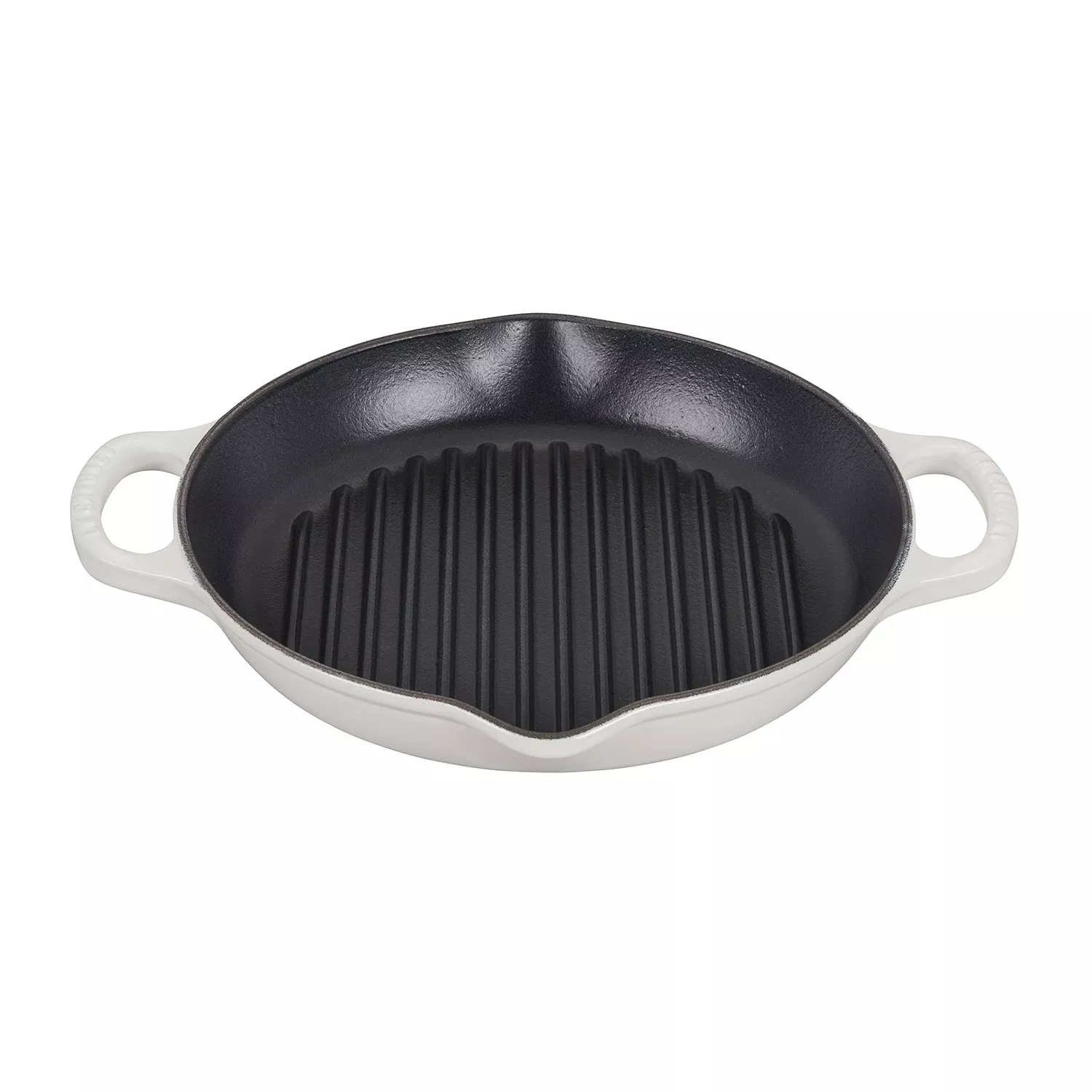 Enameled Deep Round Grill Cast Iron Griddle Pan with Glass Lid 10 Inch  Non-Stick Round