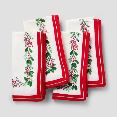 Sur la table Holly Napkins, Set of 4