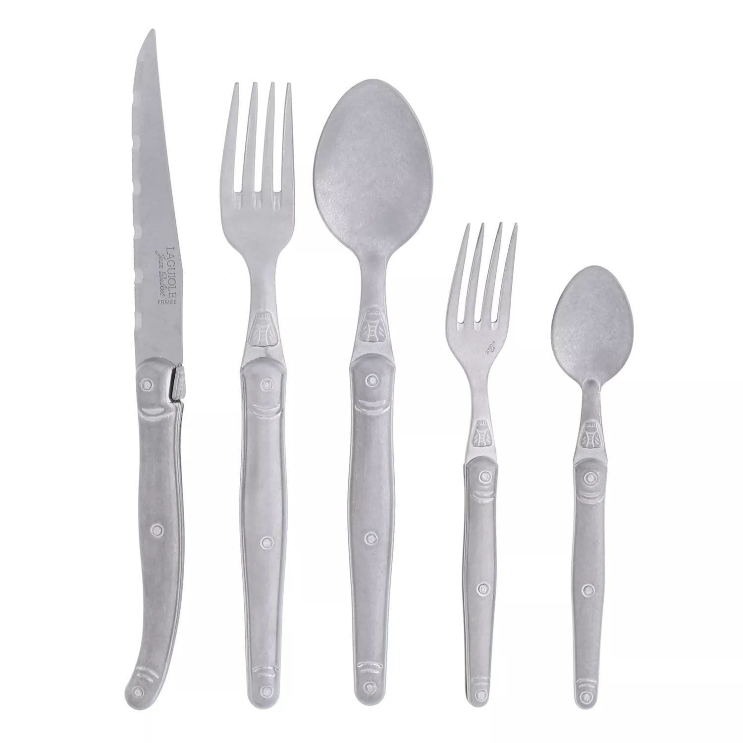 Dubost Stainless Steel Laguiole Flatware 20-Piece Flatware Set 