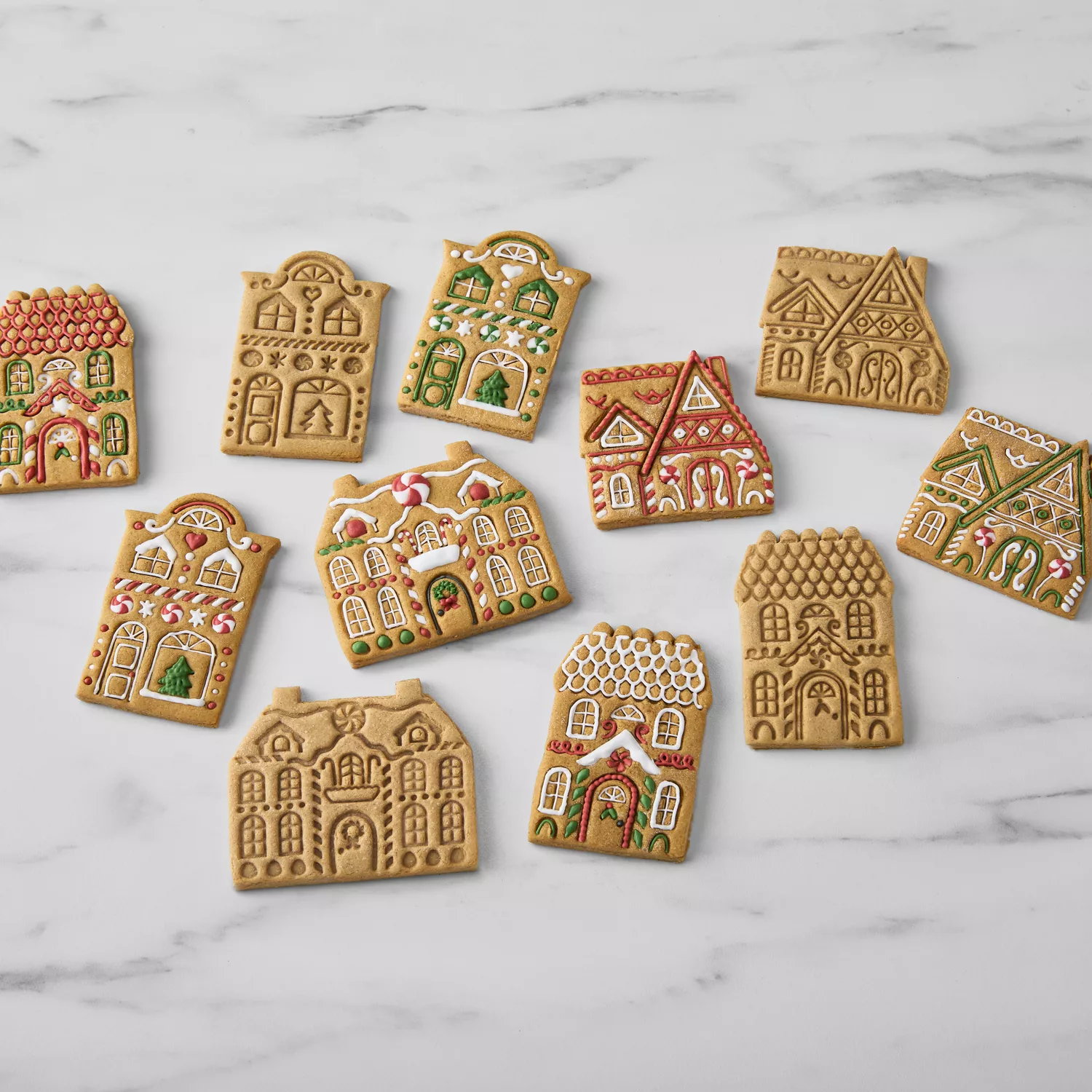 Gingerbread House Impression Cookie Cutters, Set of 4