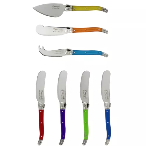 French Home 7-Piece Laguiole Cheese Knife & Spreader Set, 7 Piece