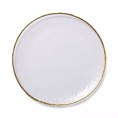 Sur La Table Gold Rim Glass Charger, 13"