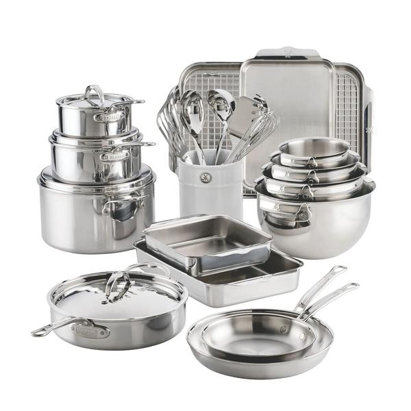 Hestan ProBond Luxe & Provisions Stainless Steel 27-Piece Cookware Set