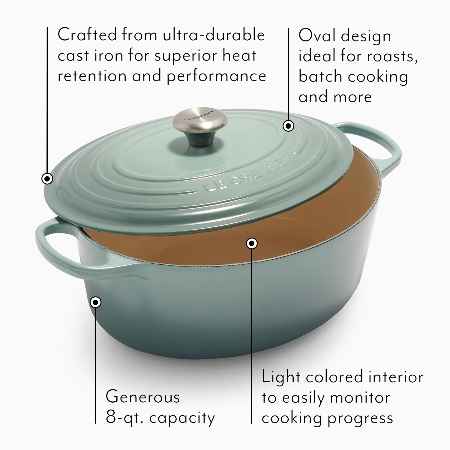 Le Creuset Signature Oval Dutch Oven, 8 qt.