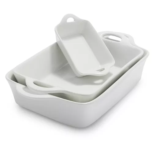 Sur La Table Porcelain Rectangular Bakers, Set of 3