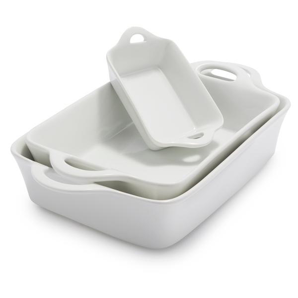 Sur La Table Porcelain Rectangular Bakers, Set of 3