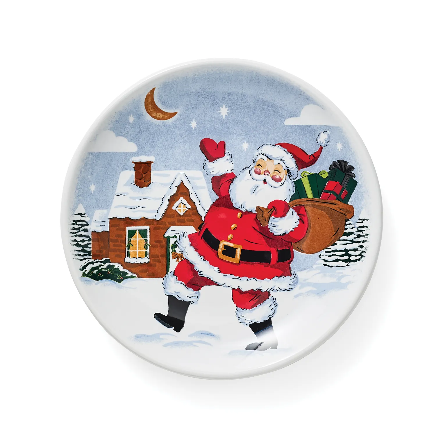 Sur La Table Santa Appetizer Plates, Set of 4
