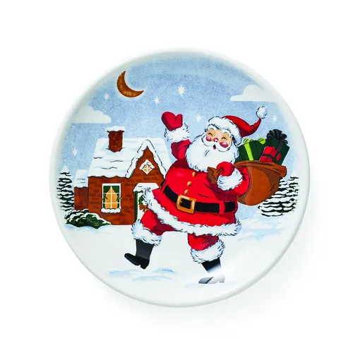 Sur La Table Jolly Santa Appetizer Plates, Set of 4