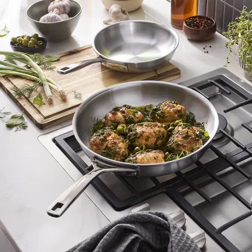 Demeyere Essential 5 Stainless Steel Skillet Set, 8" & 11"