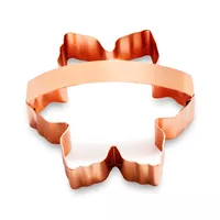 Sur La Table Copper-Plated Snowflake Cookie Cutter with Handle, 3.5&#34;