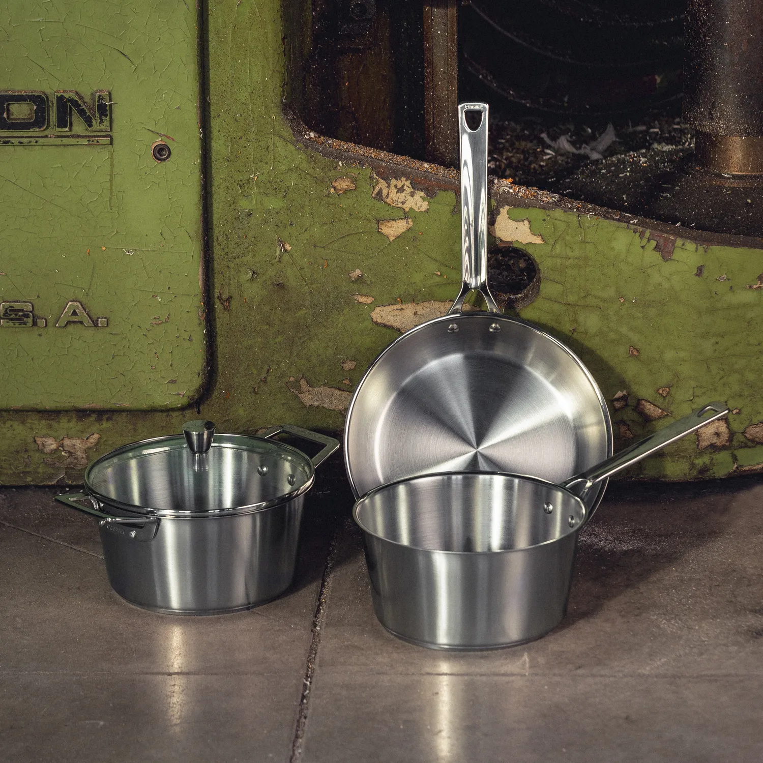 Cristel 1826 Stainless Steel 5-Piece Cookware Set