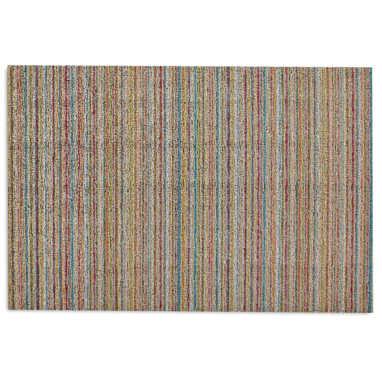 Chilewich Skinny Stripe Shag Mat, Soft Multi