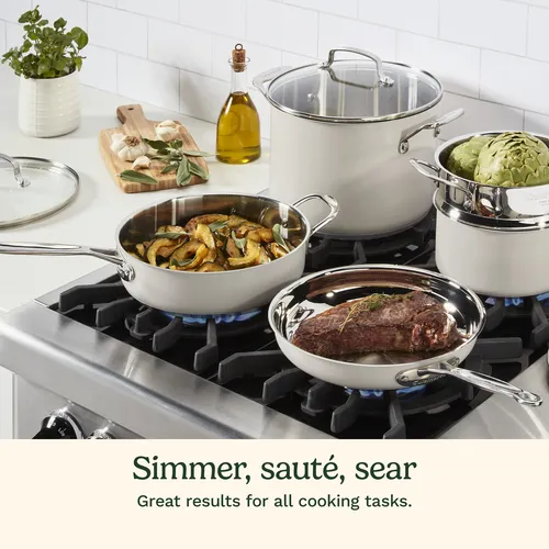 Cuisinart Chef's Classic Color Stainless Steel 11-Piece Cookware Set