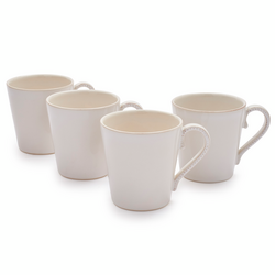 Pearl Stoneware Coffee Mugs, Set of 4