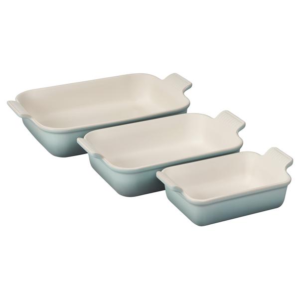 Le Creuset Heritage Stoneware 3-Piece Rectangular Baker Set