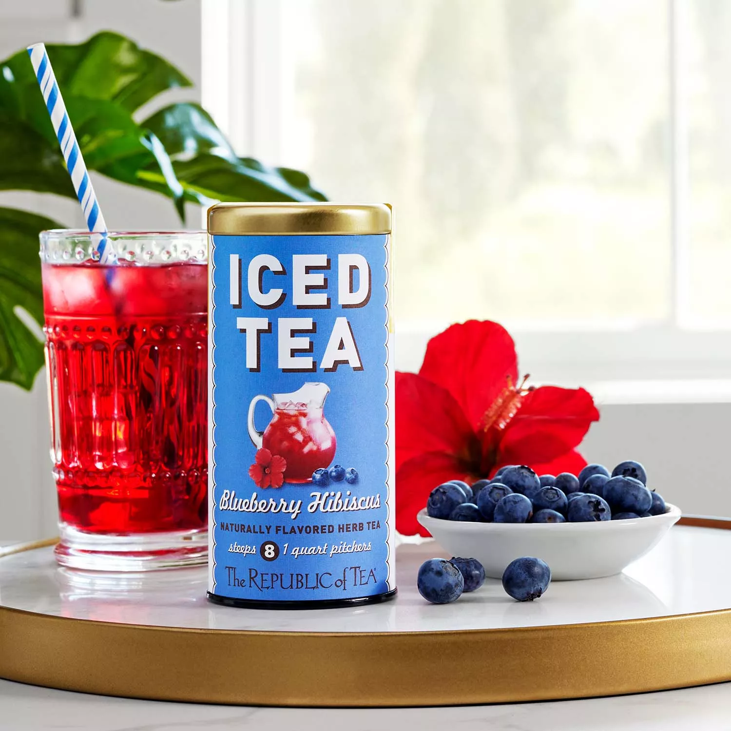 The Republic of Tea Blueberry Hibiscus Iced Tea