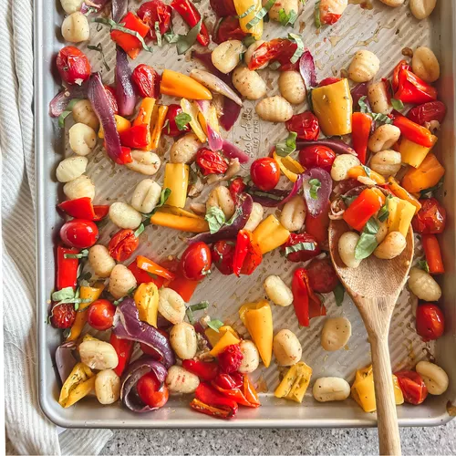 Crispy Sheet Pan Gnocchi With Vegetables