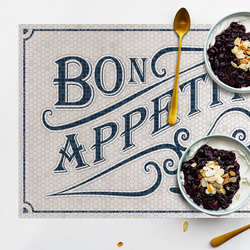 Bon Appétit Vinyl Placemats, Set of 4