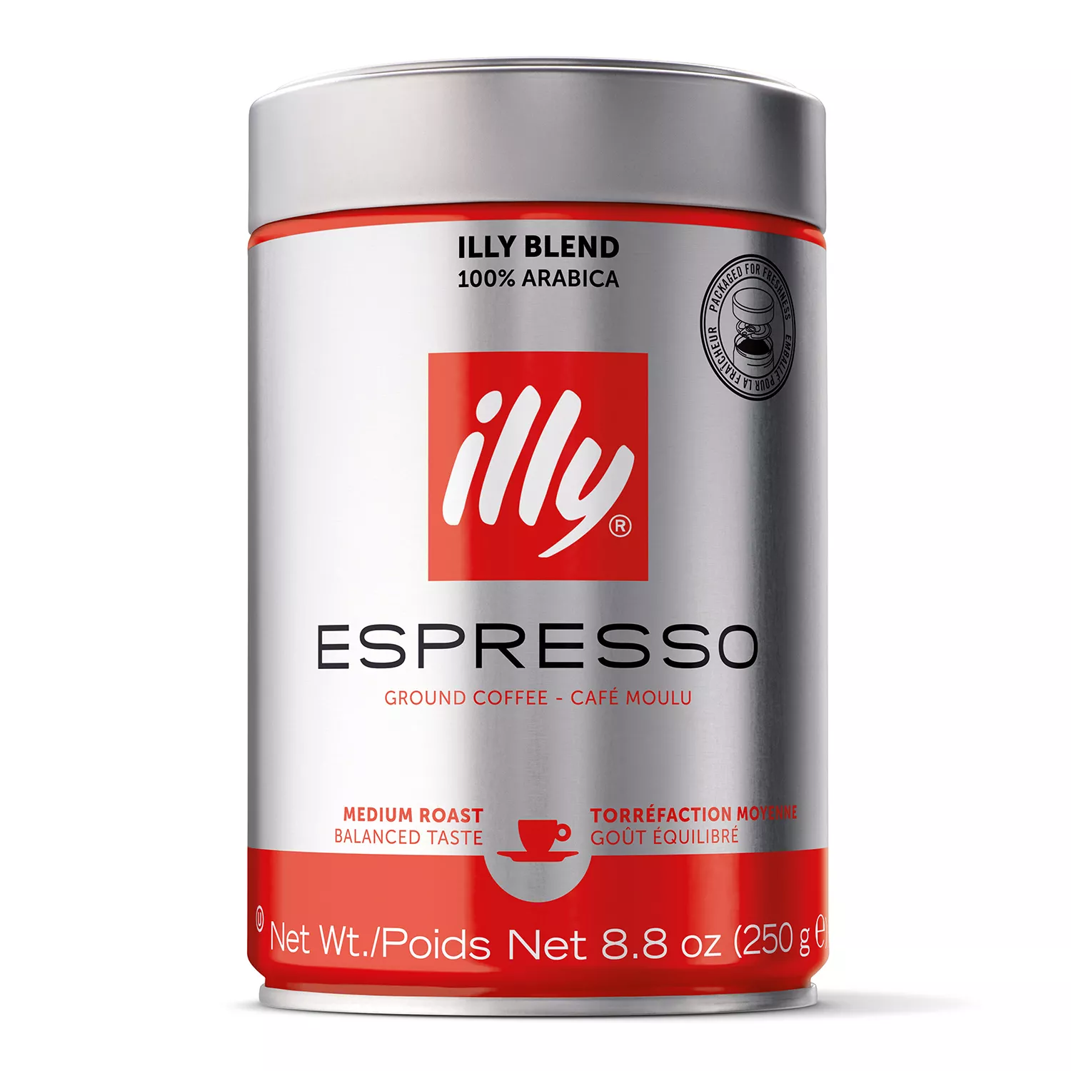 illy Ground Coffee, Medium Espresso