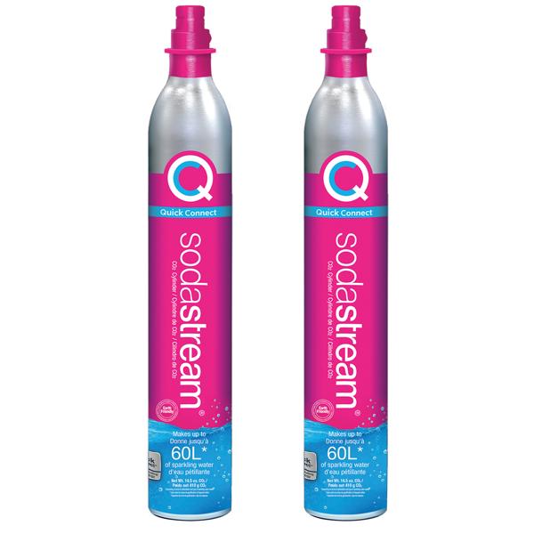 SodaStream Pink CO2 Cylinder, Set of 2