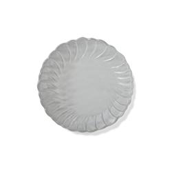 Sur La Table Grey Scalloped Reactive Glaze Dinner Plate