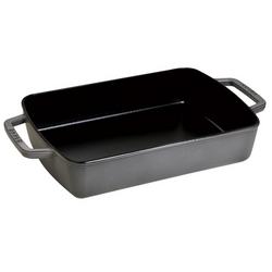 Staub Graphite Baker, 3¼ qt. Colorful enamel outside adds flare to your kitchen and table