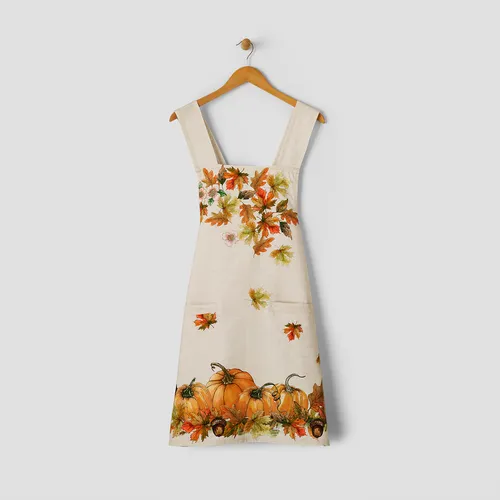 Sur La Table Pumpkin Leaves Smock Apron