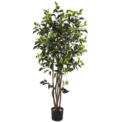 Nearly Natural Ficus Bushy Silk Tree, 5