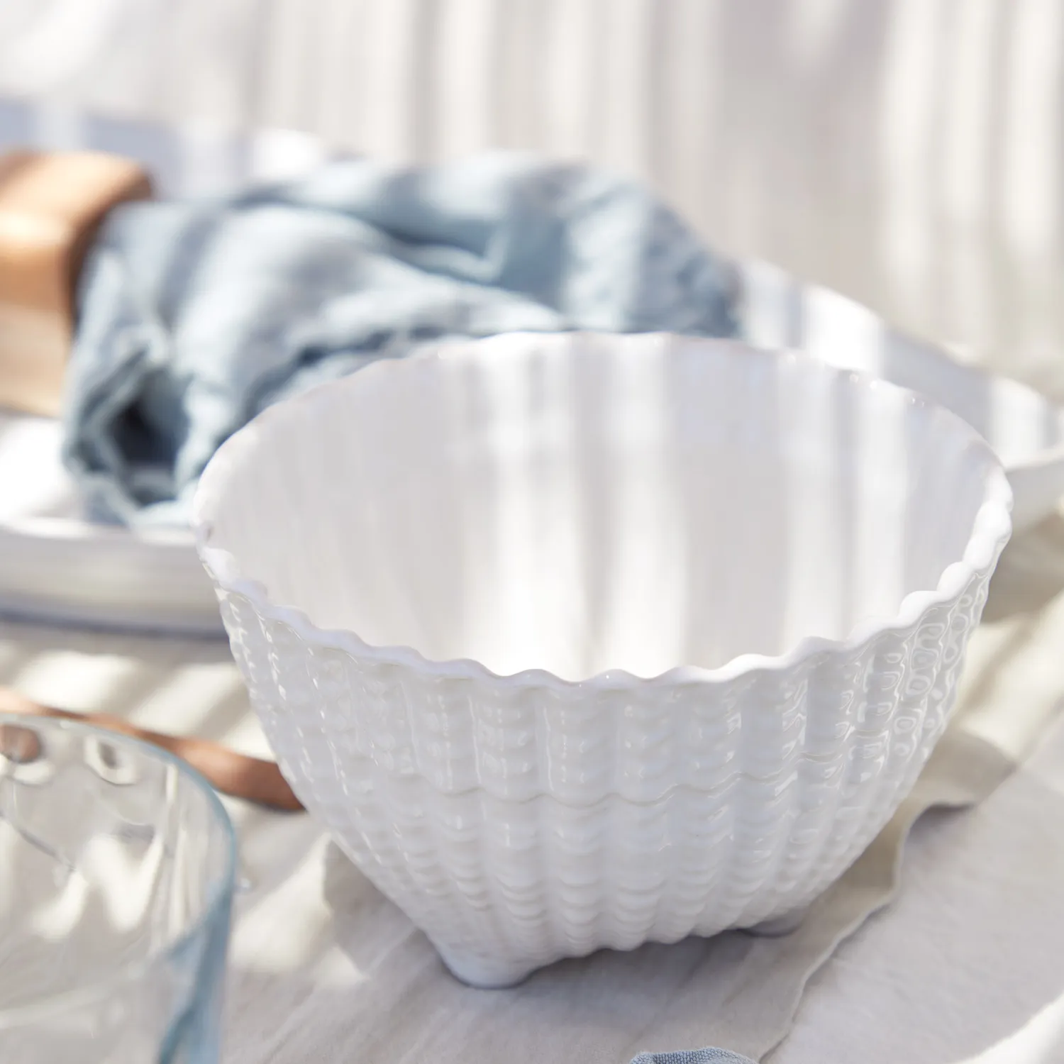 Costa Nova Aparte Shell Footed Bowls, Set of 6