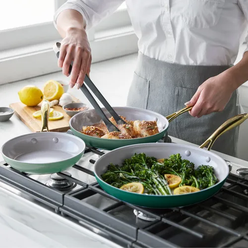 GreenPan Hamptons Skillets, Set of 3