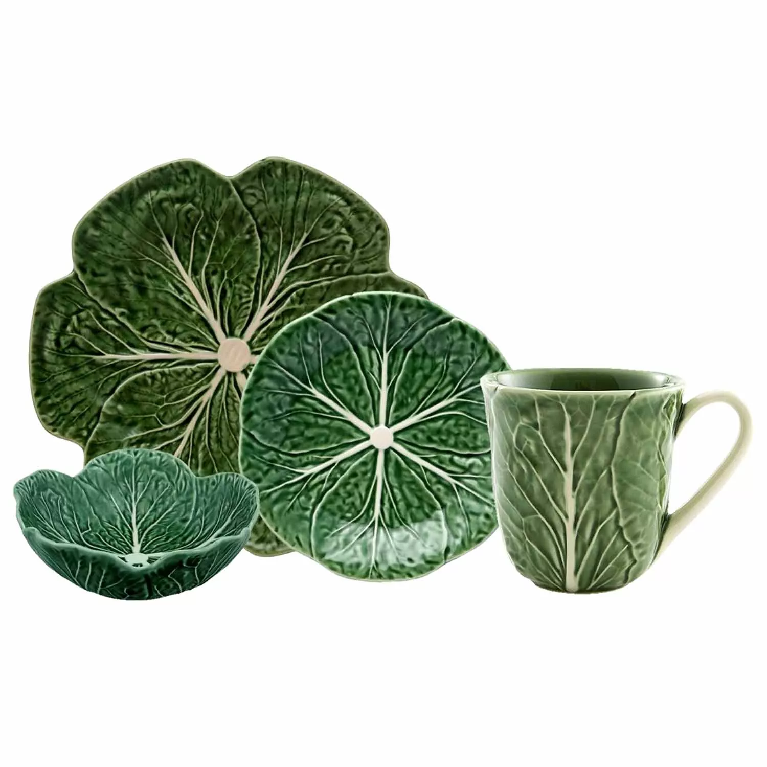 Bordallo Pinheiro Cabbage 4-Piece Dinnerware Set