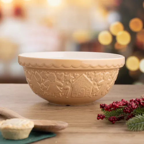 Mason Cash Gingerbread Lane Cane Mixing Bowl, 2.15 qt.