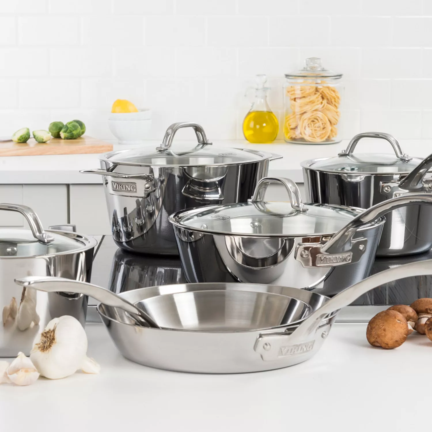 Viking Contemporary 10-Piece Stainless Steel Cookware Set