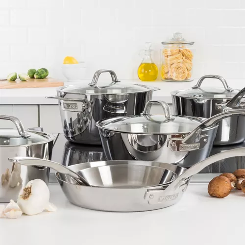 Viking Contemporary 10-Piece Stainless Steel Cookware Set
