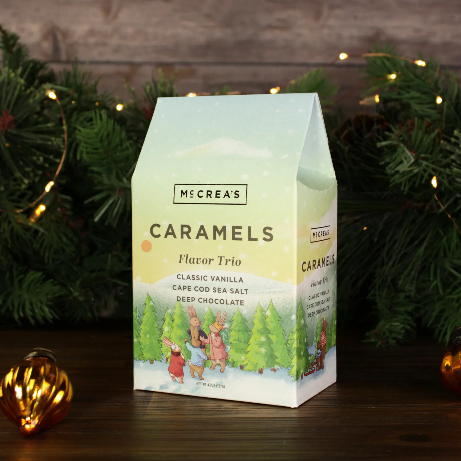 McCrea’s Candies Holiday Caramel Gable Box, Set of 2