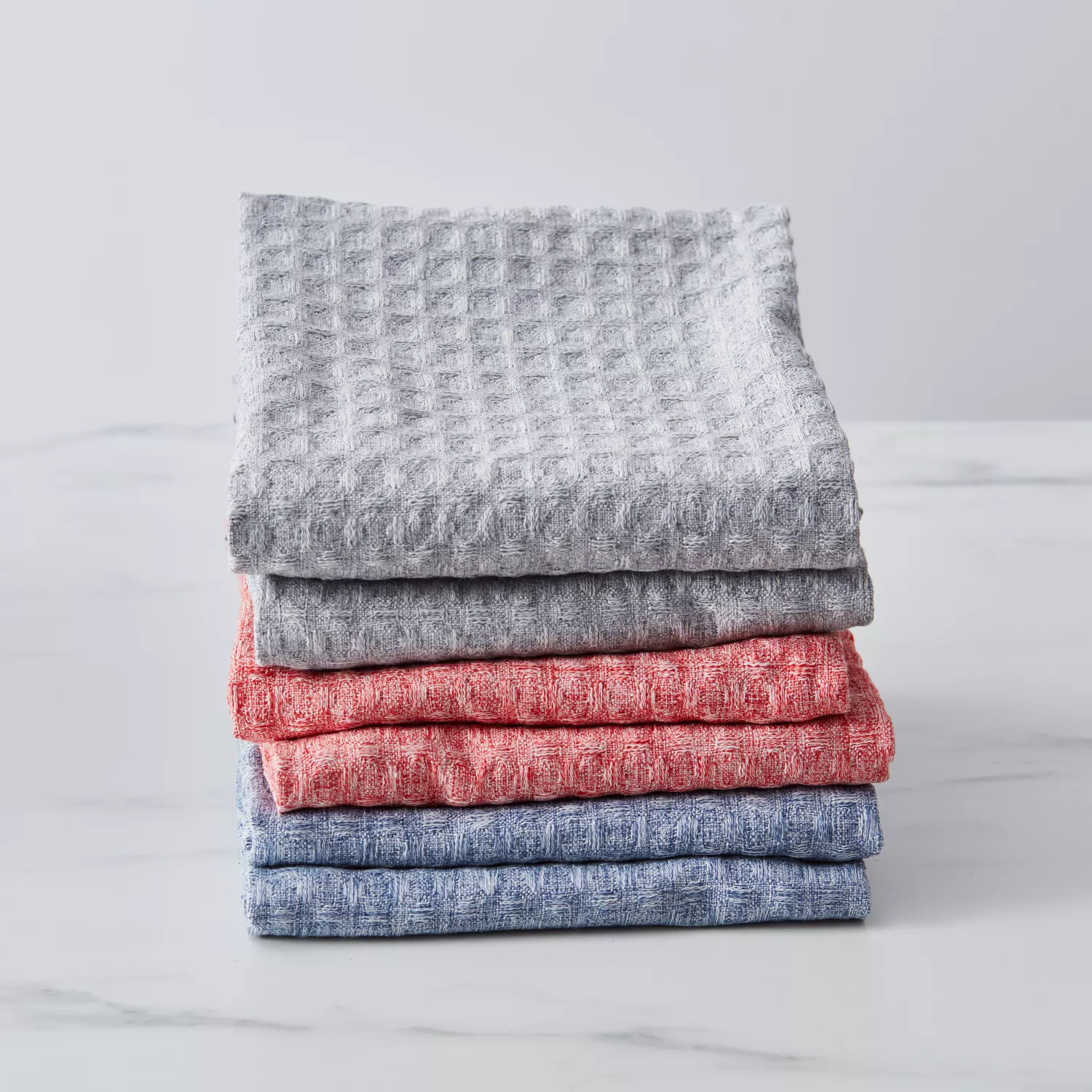 Sur La Table Recycled Waffle-Weave Towels, Set of 3