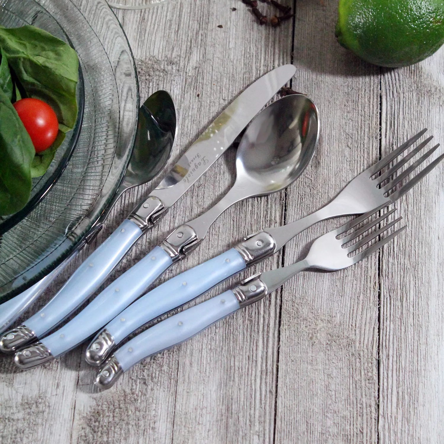 French Home Laguiole Stainless Steel Flatware, 20-Piece Set