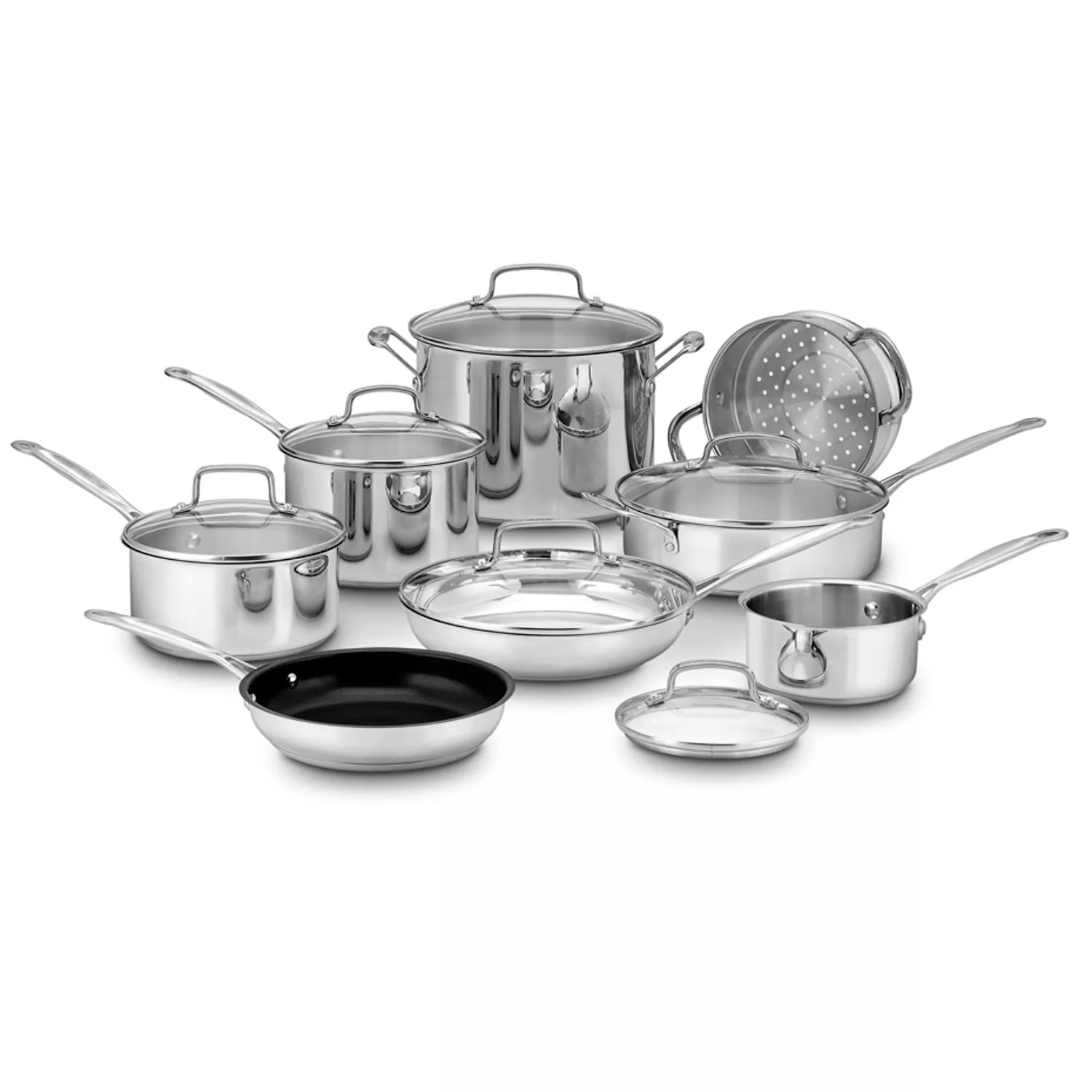 Cuisinart MultiClad 10-Piece Stainless Steel Cookware Set