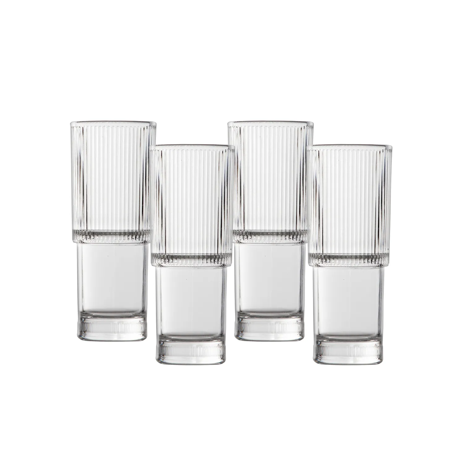 Fortessa Noho Stackable Collins Glasses, Set of 4