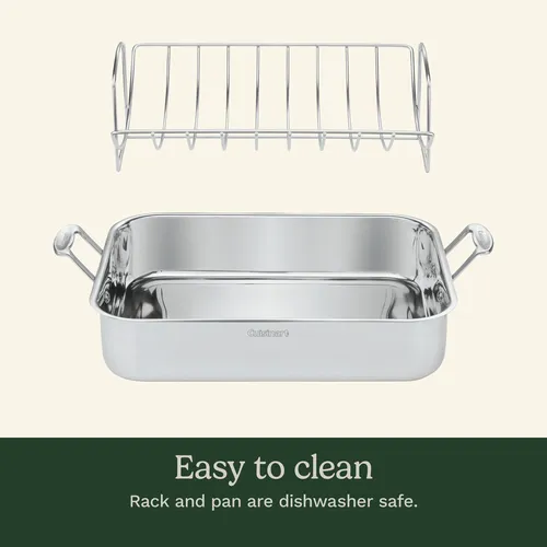 Cuisinart Chef's Classic Stainless Steel Roaster with Rack, 21" x 13"