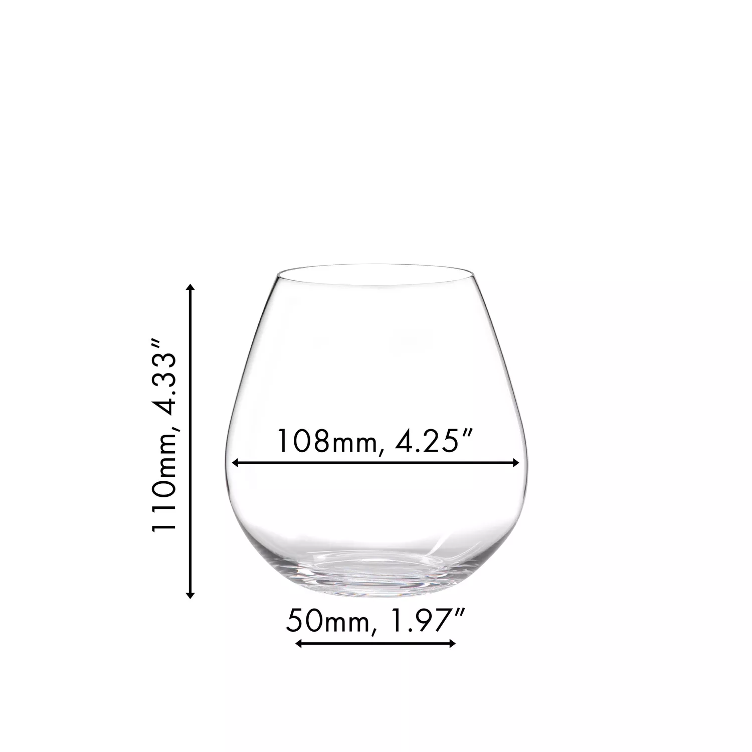 RIEDEL O Wine Tumbler Pinot/Nebbiolo Wine Glass, Set of 2