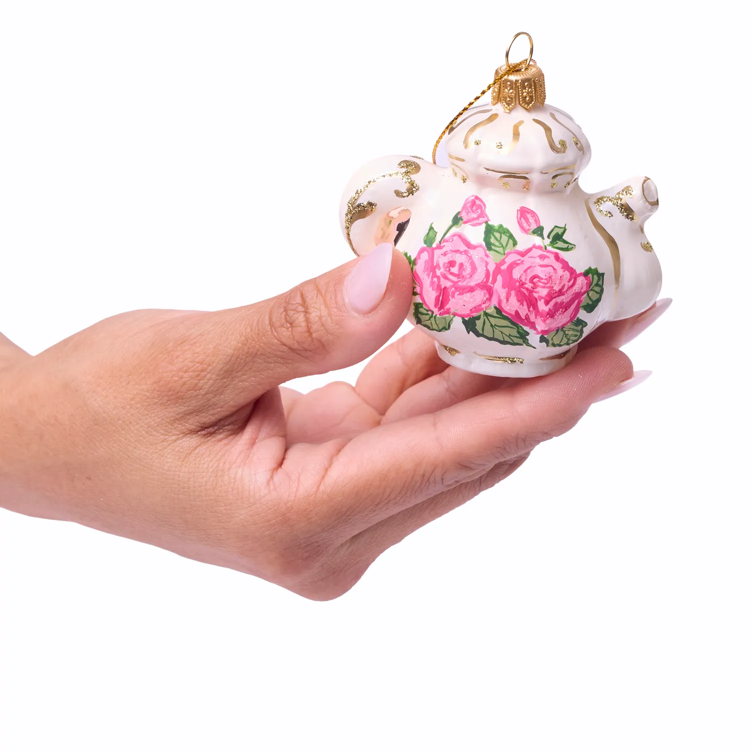 Sur la table Floral Teapot Ornament