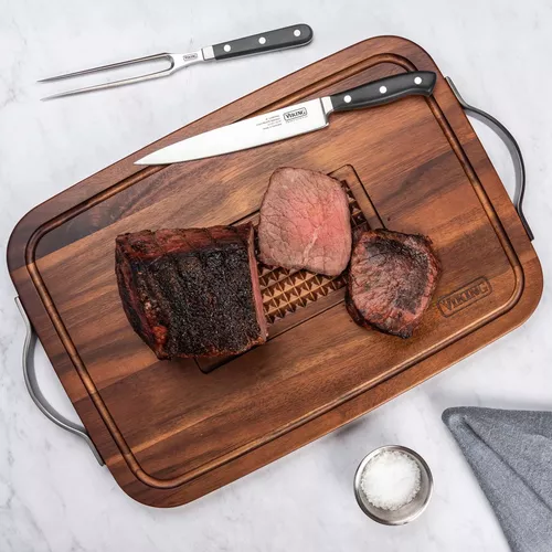 Viking Acacia Wood XL Carving Board with Juice Groove
