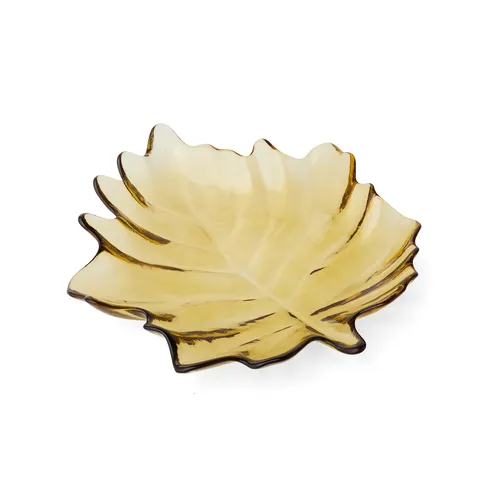 Sur La Table Glass Leaf Plate