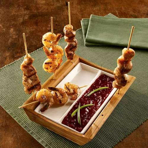 Chicken and Shrimp Satays