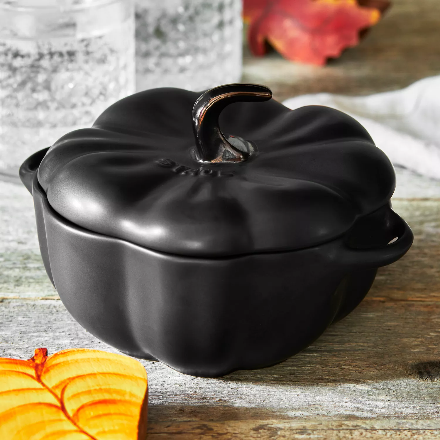 Staub Stoneware Mini Pumpkin Cocotte, .5 qt